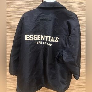 Fear of God Black ESSENTIALS Long sleeve button up jacket - Kids size 2/3